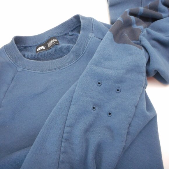 Nike SB Men's Size M Crewneck Sweatshirt Blue Skateboard Long Sleeve 693218-460 - Picture 8 of 10